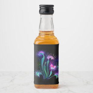 Glowing Venus Flytrap Liquor Bottle Label