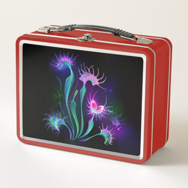 Glowing Venus Flytrap Metal Lunch Box (Front)