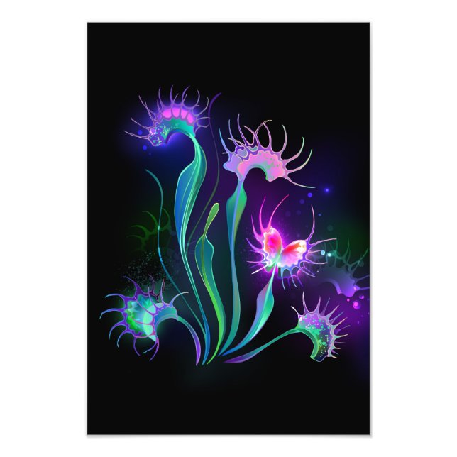 Glowing Venus Flytrap Photo Print (Front)