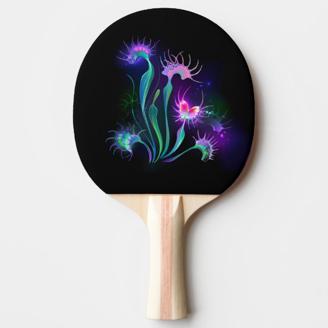 Glowing Venus Flytrap Ping Pong Paddle (Front)