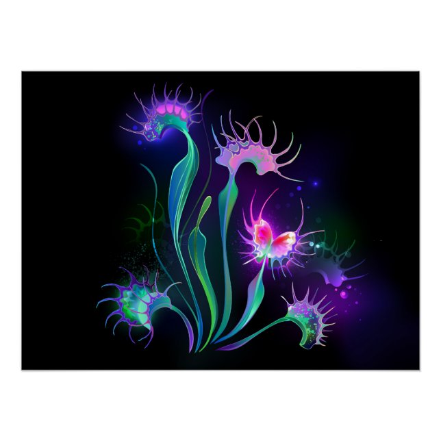 Glowing Venus Flytrap Poster (Front)