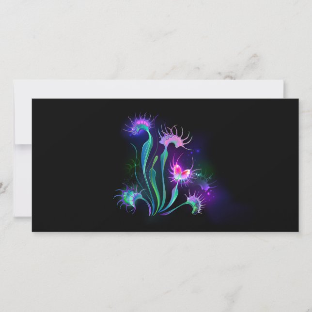 Glowing Venus Flytrap Save The Date (Front)