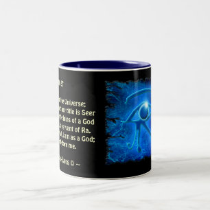 Glowing WADJET EYE OF HORUS & Words Gift Mug