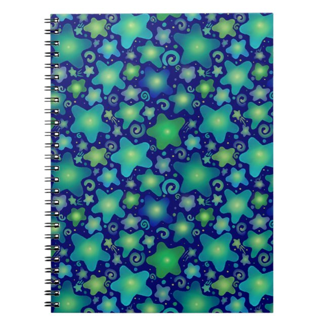 Glowing Watercolor Galaxy Notebook (Front)