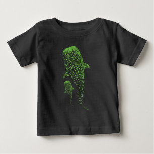 Glowing Whale Shark Particle Art Baby T-Shirt