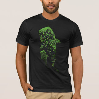 Glowing Whale Shark Particle Art T-Shirt