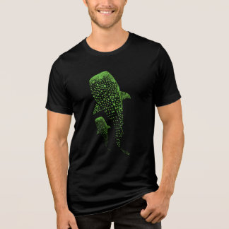 Glowing Whale Shark Particle Art Tri-Blend Shirt