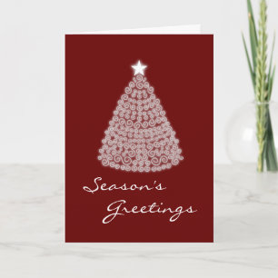 Glowing White Tree Christmas Card