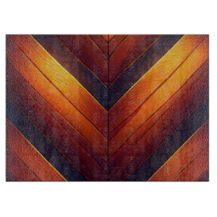 Glowing Wooden Chevron Cutting Board