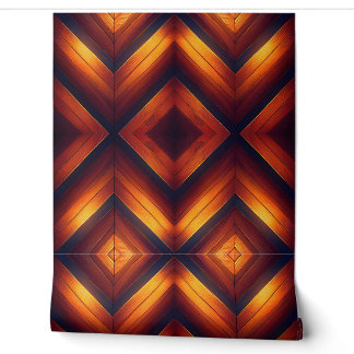 Glowing Wooden Chevron Design Wallpaper