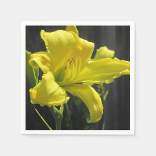 Glowing Yellow Daylily Paper Napkin
