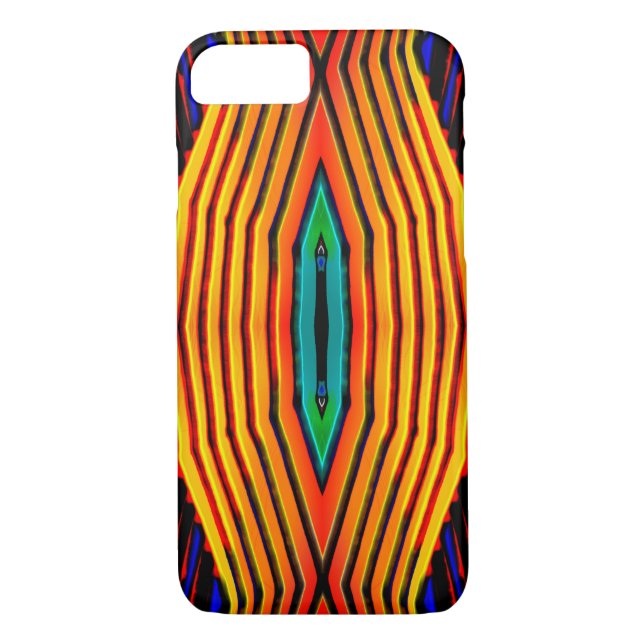 Glowing Yellow Orange Red Geometrical Colours Case-Mate iPhone Case (Back)