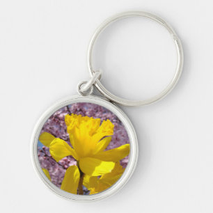 Glowing Yellow Spring Daffodil Flower key chains