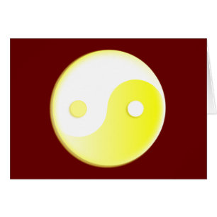 Glowing Yellow Yin/Yang Symbol