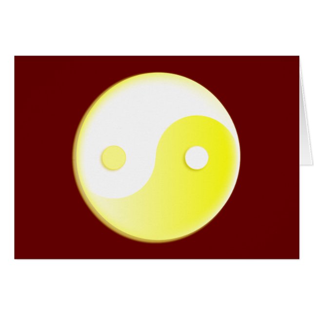 Glowing Yellow Yin/Yang Symbol (Front Horizontal)