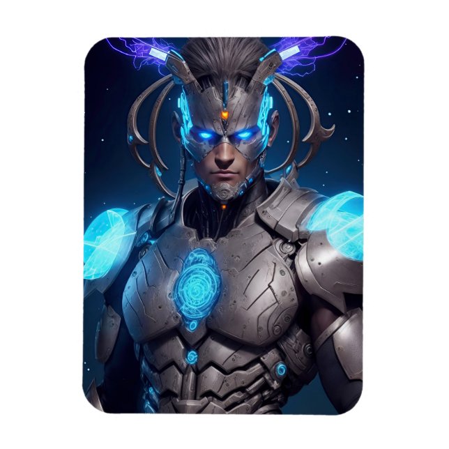 Glowing Zeus Cyborg Magnet (Vertical)