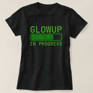 Glowup In Progress Glitter T-Shirt