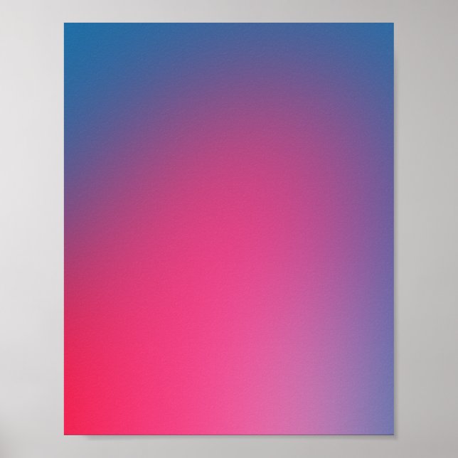 Glowy Blue And Pink Gradient Poster (Front)