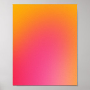 Glowy Orange And Pink Gradient Poster