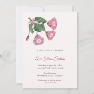 Gloxinia Bells Sweet Sixteen Invitation