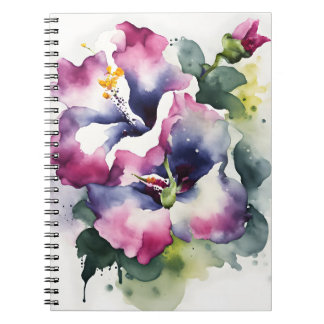 Gloxinia - Watercolor flowers Notebook