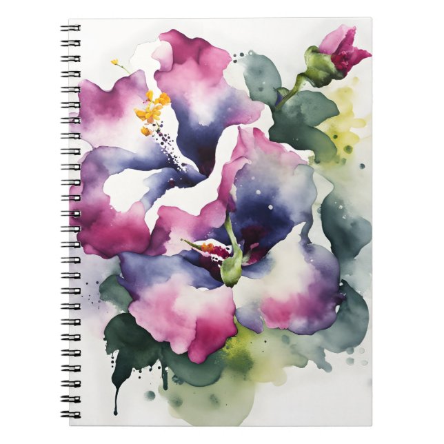 Gloxinia - Watercolor flowers Notebook (Front)