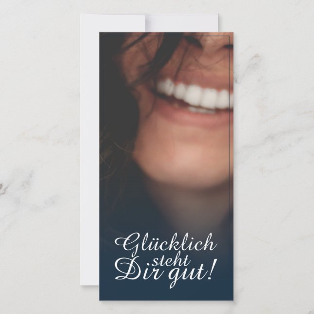 Glücklich steht Dir gut! - Blau (Front)