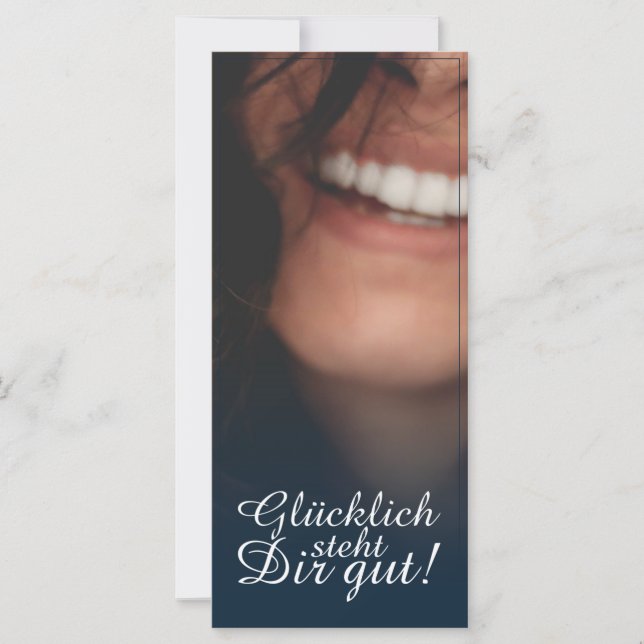 Glücklich steht Dir gut! - Blau (Front)