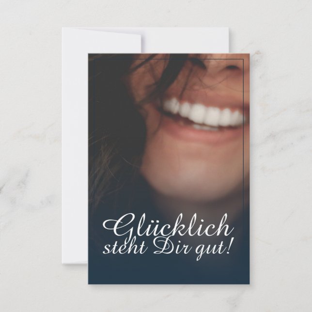 Glücklich steht Dir gut! - Blau (Front)