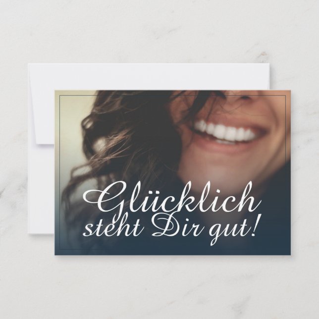 Glücklich steht Dir gut! - Blau (Front)