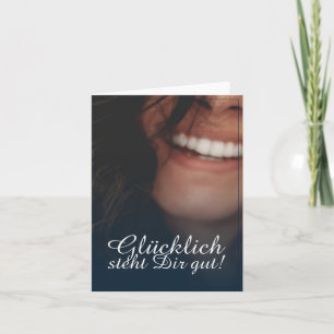 Glücklich steht Dir gut! - Blau Card