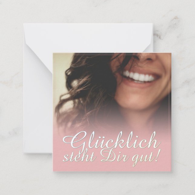Glücklich steht Dir gut! - Rosé Card (Front)