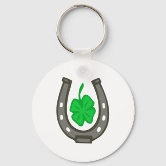 Glücksbringer Hufeisen Kleeblatt Key Ring