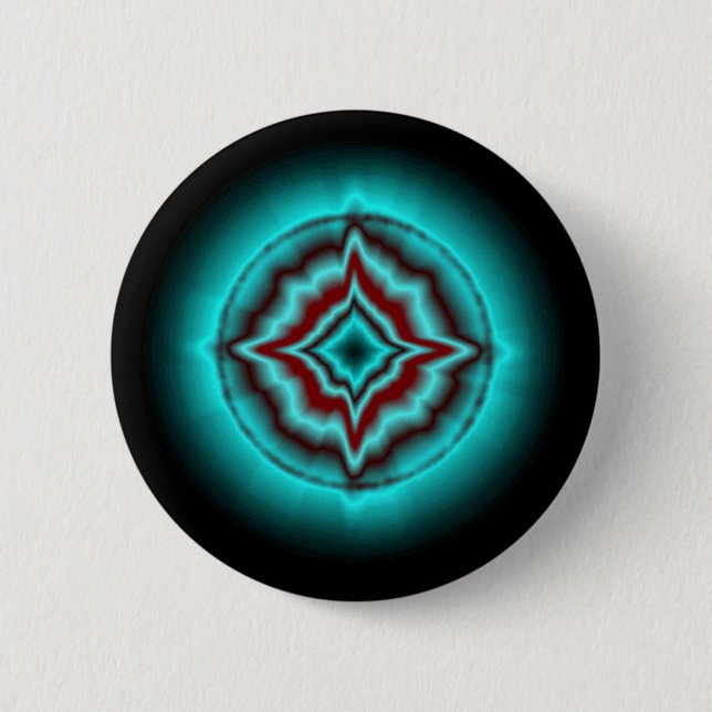 Glückssterne auf schwarz 6 cm round badge (Front)