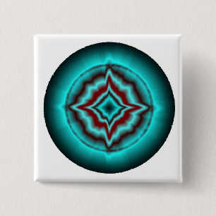 Glückssterne mint schwarz rot Artdeco 15 Cm Square Badge