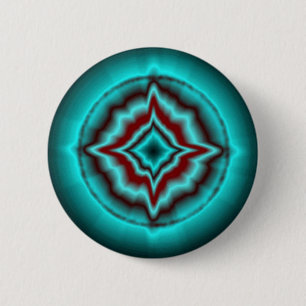 Glückssterne mint schwarz rot Artdeco 6 Cm Round Badge