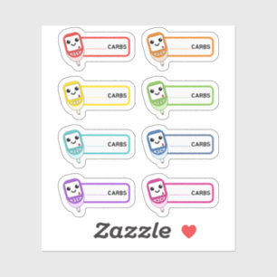 Glucometer Carb Tracker Diabetic Reminder Labels 