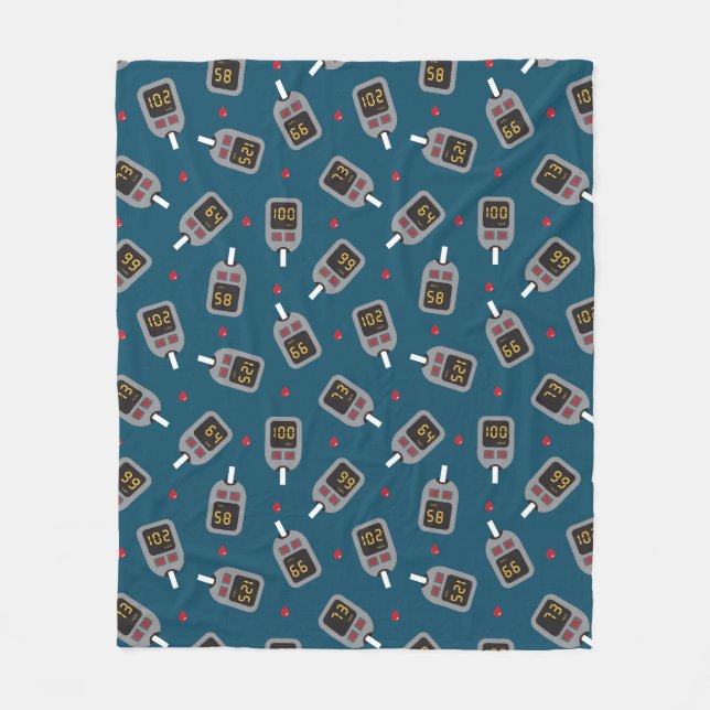 Glucometer Fleece Blanket (Front)