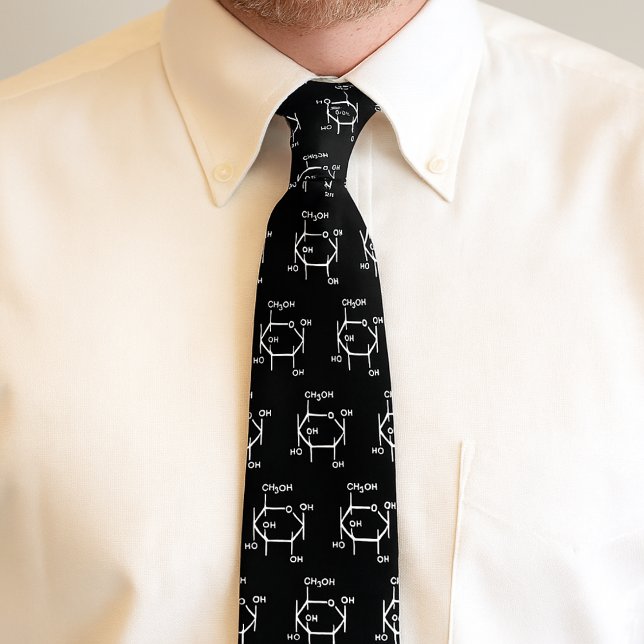 Glucose Molecule Chemistry Science Themed Tie (Glucose Molecule Chemistry Science Themed Neck Tie)