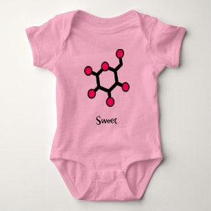 glucose sweet pink baby bodysuit