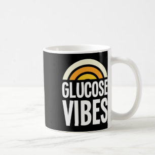 Glucose Vibes Diabetes Awareness Support Fighting Coffee Mug