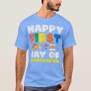 Glue Happy First Day Kindergarten School Boys Girl T-Shirt