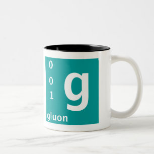 Gluon (left handed) Two-Tone coffee mug