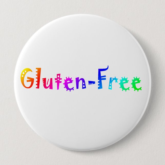 Gluten Free 10 Cm Round Badge (Front)