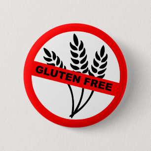 Gluten Free 6 Cm Round Badge