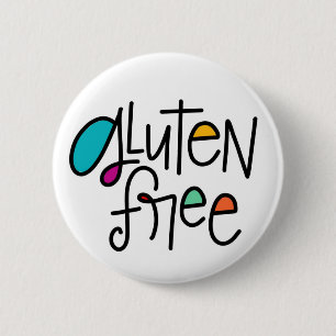 Gluten Free 6 Cm Round Badge