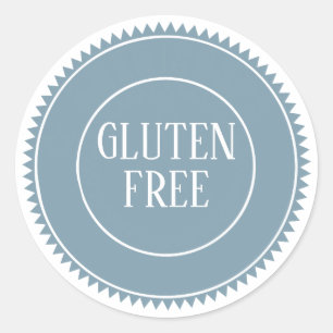 Gluten Free Allergy Safe Bakery Blue Classic Round Sticker