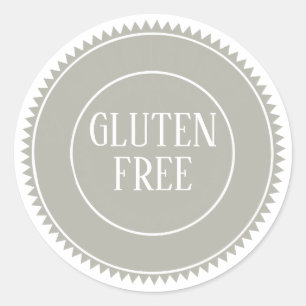 Gluten Free Allergy Safe Bakery Grey Classic Round Sticker