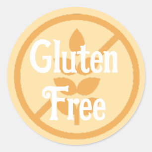Gluten Free Allergy Warning Celiac Disease  Classic Round Sticker