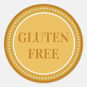 Gluten Free Bakery Food Allergy Safety Classic Round Sticker